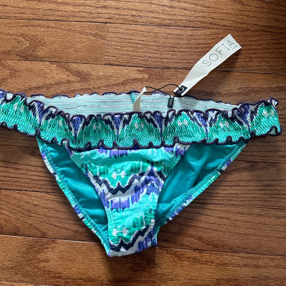 SOFIA by ViX Green and Blue Bikini Bottom